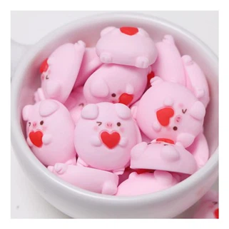 かわいい樹脂豚カボション